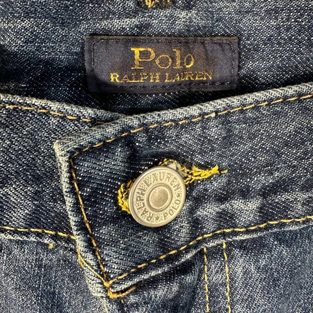 NEW Polo Ralph Lauren Varick Slim Straight Jeans Mens 44x32 Blue Graphic